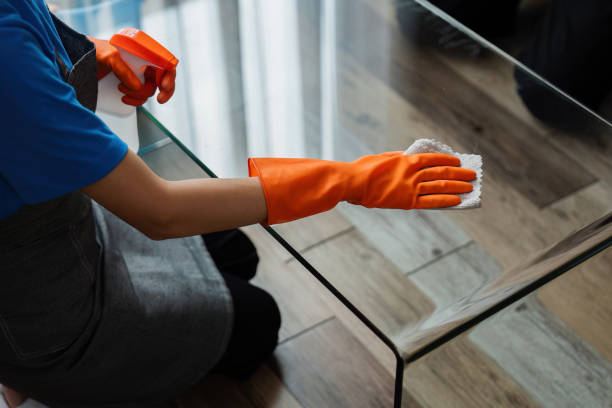 House cleaning professional using eco-friendly products
